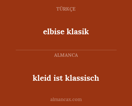 elbise klasik - kleid ist klassisch