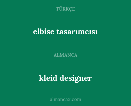 kleid designer - elbise tasarımcısı