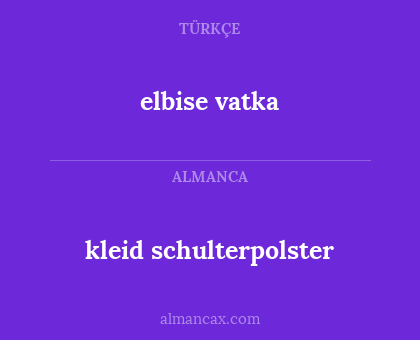 kleid schulterpolster - elbise vatka