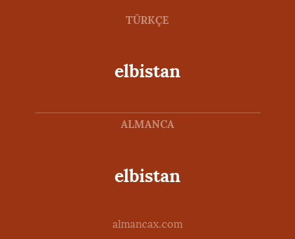 elbistan - elbistan