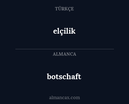 botschaft - elçilik