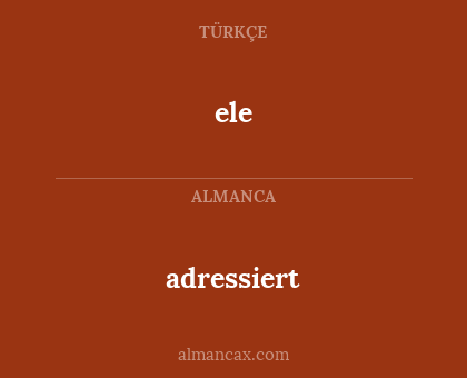 adressiert - ele