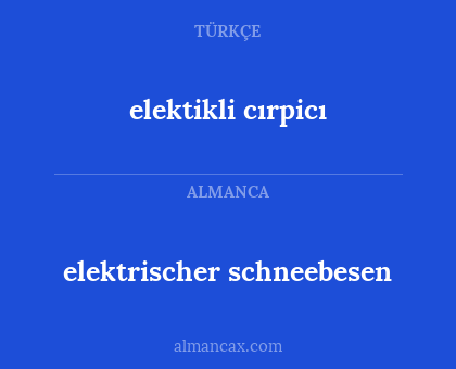 elektikli cırpicı - elektrischer schneebesen