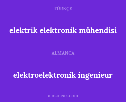 elektrik elektronik mühendisi - elektroelektronik ingenieur