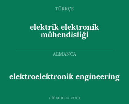 elektroelektronik engineering - elektrik elektronik mühendisliği