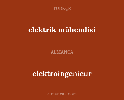 elektroingenieur - elektrik mühendisi