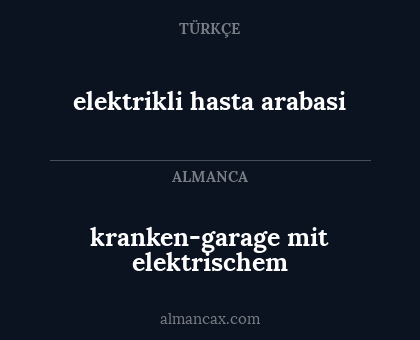 elektrikli hasta arabasi - kranken-garage mit elektrischem