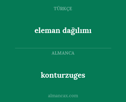 konturzuges - eleman dağılımı