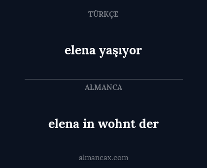 elena in wohnt der - elena yaşıyor