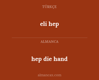 eli hep - hep die hand
