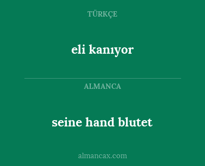 eli kanıyor - seine hand blutet