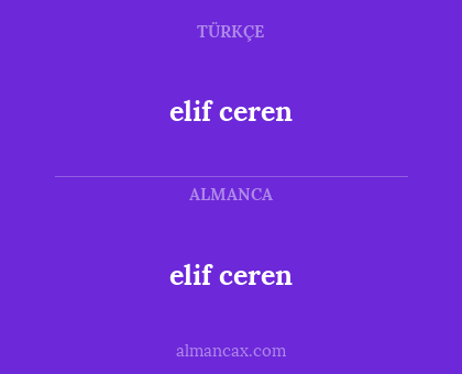 elif ceren - elif ceren