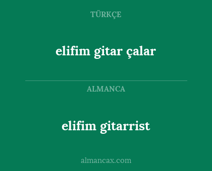 elifim gitar çalar - elifim gitarrist