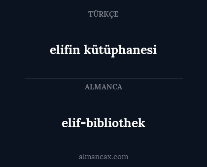 elif-bibliothek - elifin kütüphanesi