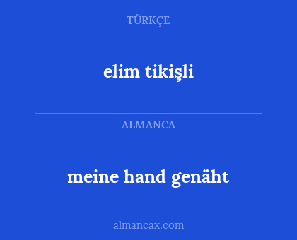 meine hand genäht - elim tikişli