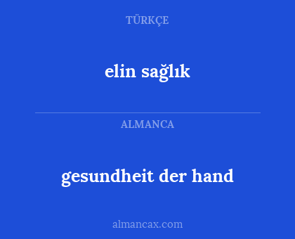 elin sağlık - gesundheit der hand