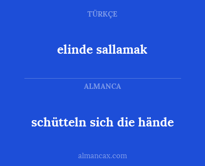 schütteln sich die hände - elinde sallamak