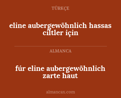 eline aubergewõhnlich hassas ciltler için - fúr eline aubergewõhnlich zarte haut