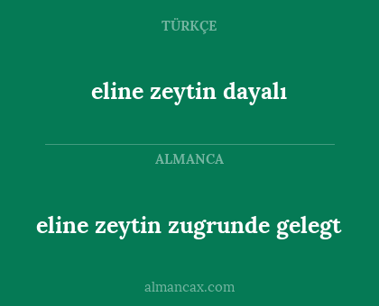 eline zeytin dayalı - eline zeytin zugrunde gelegt
