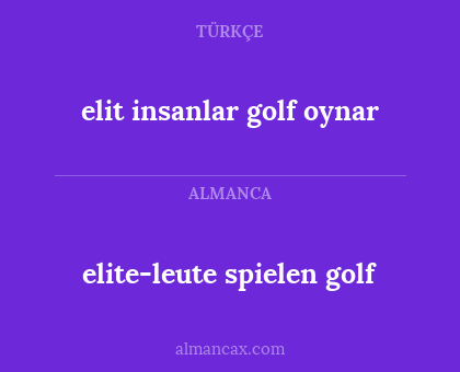 elit insanlar golf oynar - elite-leute spielen golf