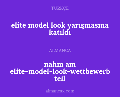 elite model look yarışmasına katıldı - nahm am elite-model-look-wettbewerb teil