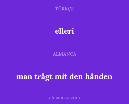 man trägt mit den händen - elleri