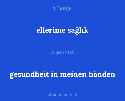 ellerime sağlık - gesundheit in meinen händen