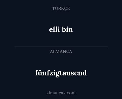 elli bin - fünfzigtausend