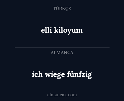 ich wiege fünfzig - elli kiloyum