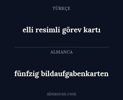elli resimli görev kartı - fünfzig bildaufgabenkarten