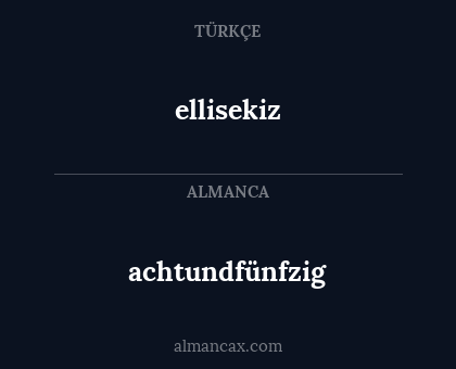 achtundfünfzig - ellisekiz