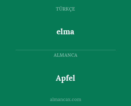 Apfel - elma
