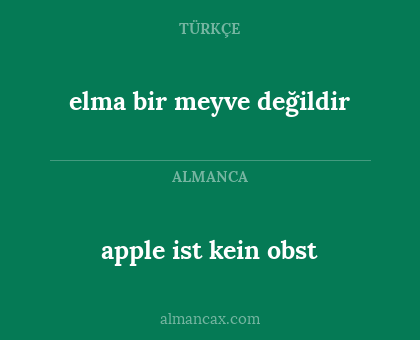 apple ist kein obst - elma bir meyve değildir