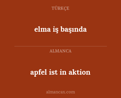 elma iş başında - apfel ist in aktion