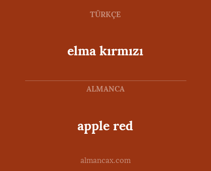 apple red - elma kırmızı