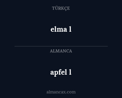 apfel l - elma l