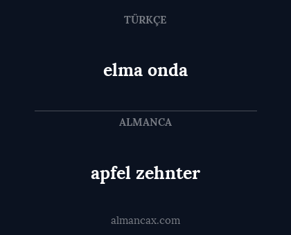 elma onda - apfel zehnter