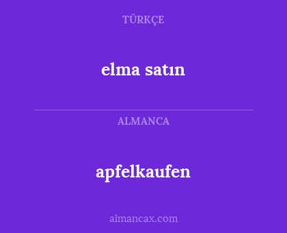 apfelkaufen - elma satın