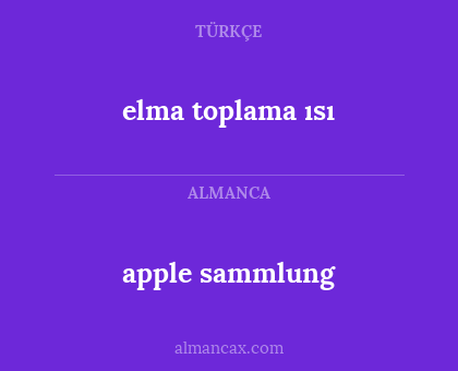 apple sammlung - elma toplama ısı