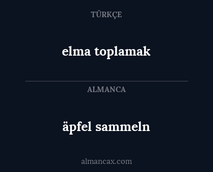 elma toplamak - äpfel sammeln