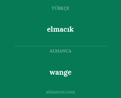 elmacık - wange