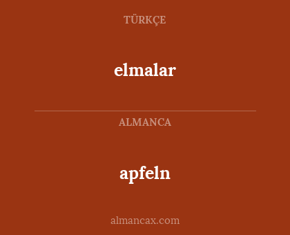 apfeln - elmalar