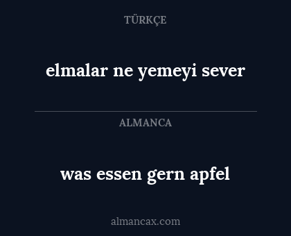elmalar ne yemeyi sever - was essen gern apfel