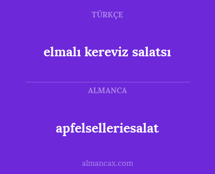 apfelselleriesalat - elmalı kereviz salatsı