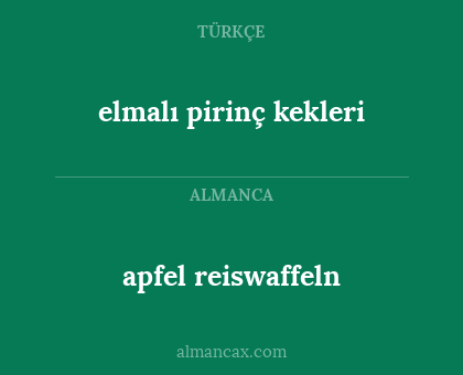 apfel reiswaffeln - elmalı pirinç kekleri
