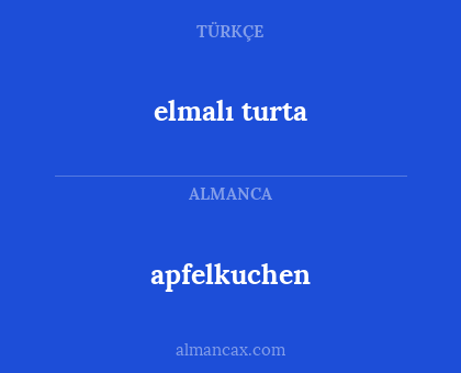 apfelkuchen - elmalı turta