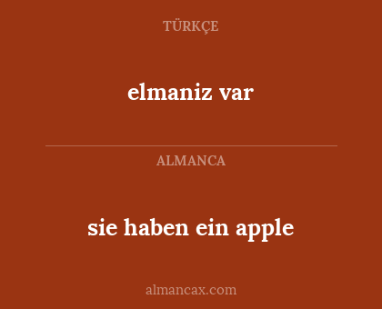 sie haben ein apple - elmaniz var