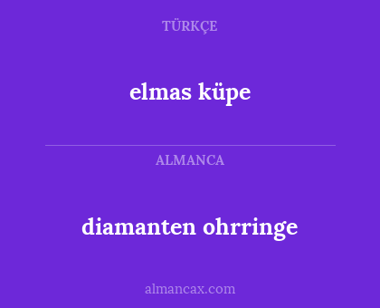 elmas küpe - diamanten ohrringe