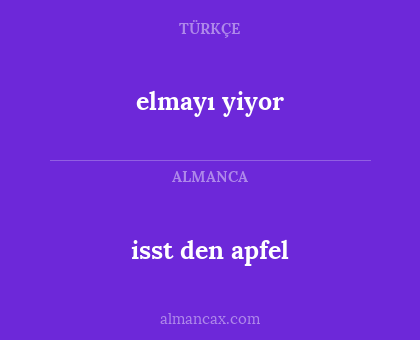elmayı yiyor - isst den apfel