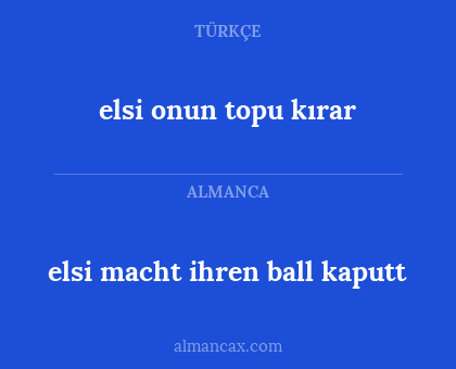 elsi onun topu kırar - elsi macht ihren ball kaputt